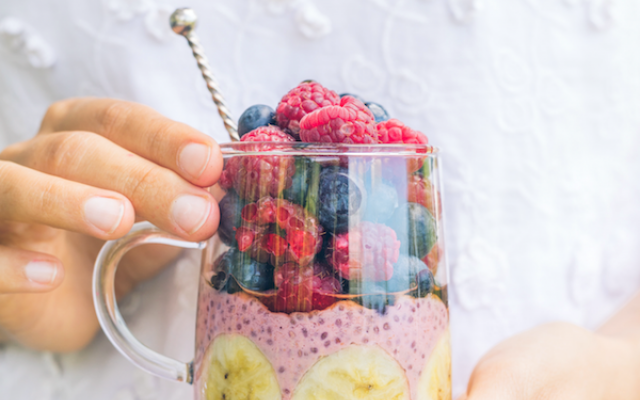 Framboos chia parfait 